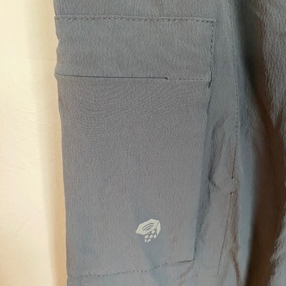Mountain Hardwear size Women's 10/32 Gray Cargo Stretchy Hiking Outdoors Pants - Picture 9 of 11